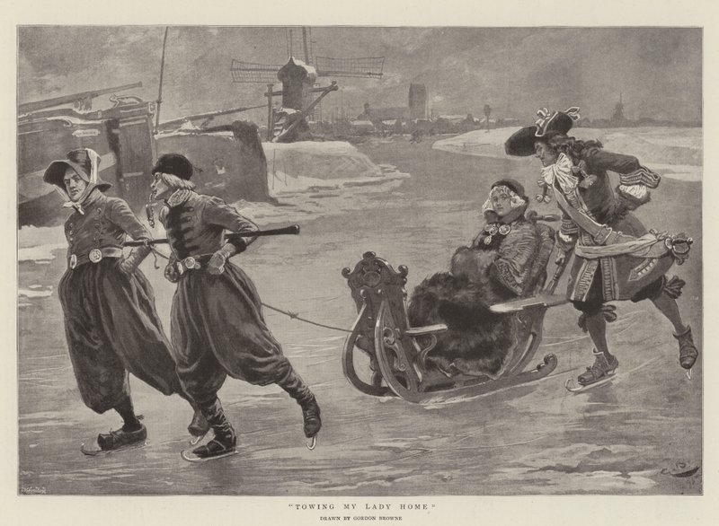 Rebocar a casa de My Lady (litho) de Gordon Frederick (after) Browne