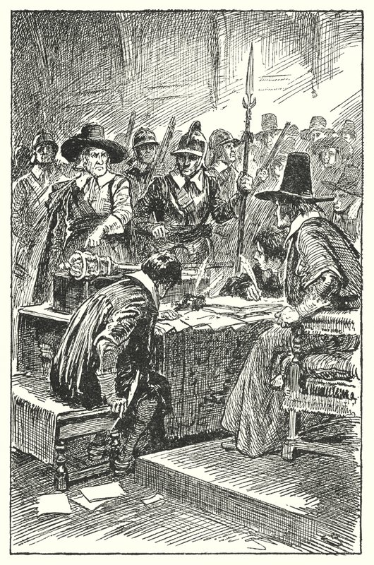Cromwell expulsando o Parlamento Longo (litho) de Gordon Frederick Browne