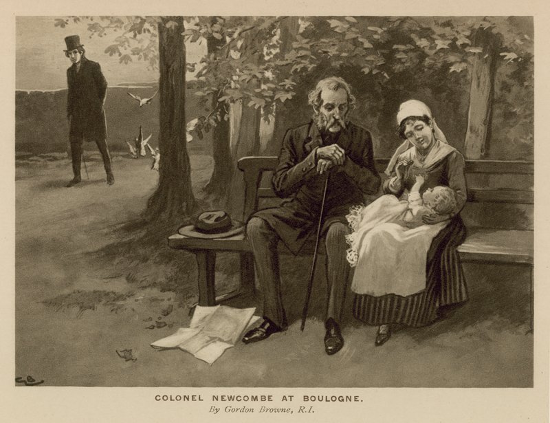 Ilustração para The Newcomes por Thackeray de Gordon Frederick Browne