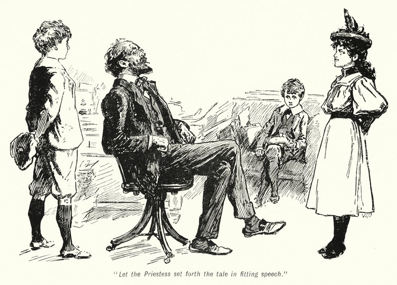 Ilustração para The Story of the Treasure Seekers de E Nesbit (litho) de Gordon Frederick Browne