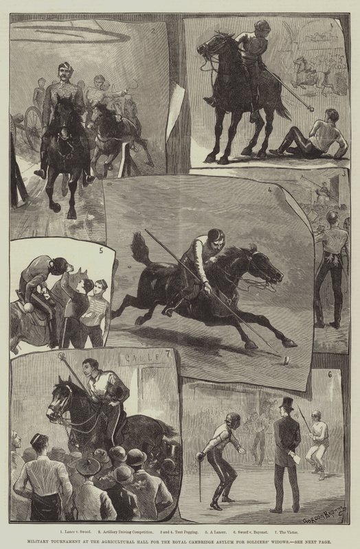 Torneio Militar no Salão Agrícola do Asilo Real de Cambridge para as Viúvas dos Soldados de Gordon Frederick Browne