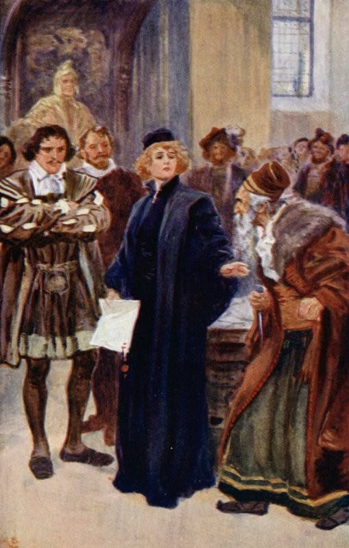 "Tarry um pouco, judeu", disse Portia de Gordon Frederick Browne