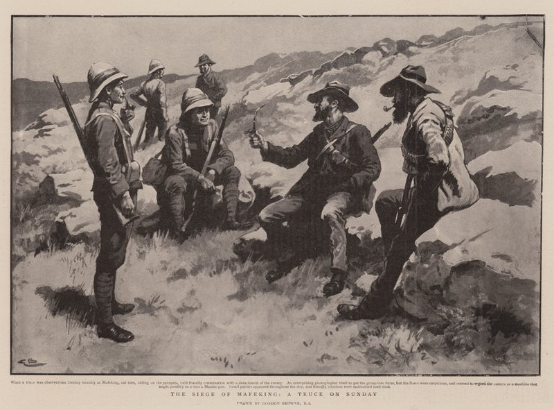 O cerco de Mafeking, uma trégua no domingo de Gordon Frederick Browne
