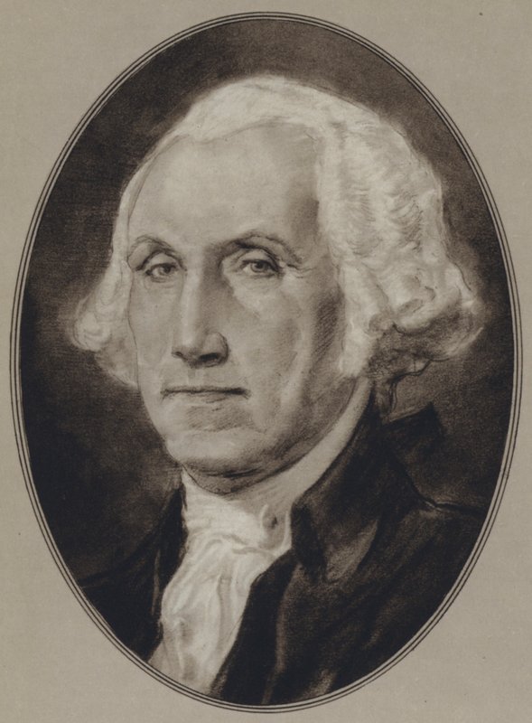 Retratos de estadistas americanos: George Washington (lito) de Gordon Ross