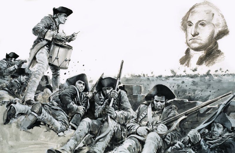 Um baterista bate um pedido de reunião na Batalha de Yorktown de Graham Coton