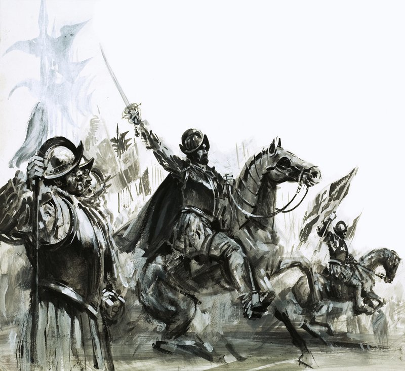 Francisco de Coronado à frente da sua expedição ao México de Graham Coton