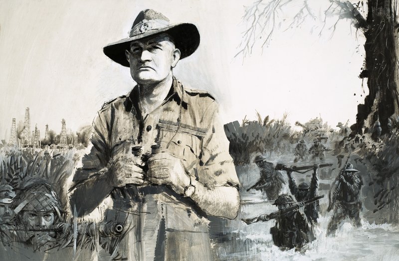 General Bill Slim, que liderou a vitória contra os japoneses na Birmânia de Graham Coton