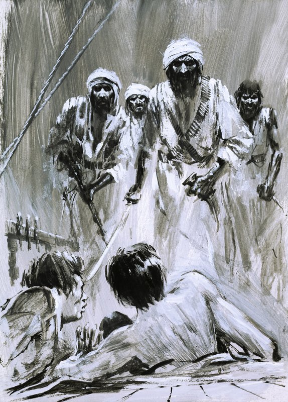 Em 1931, um americano chamado William Robinson foi raptado por piratas de Graham Coton