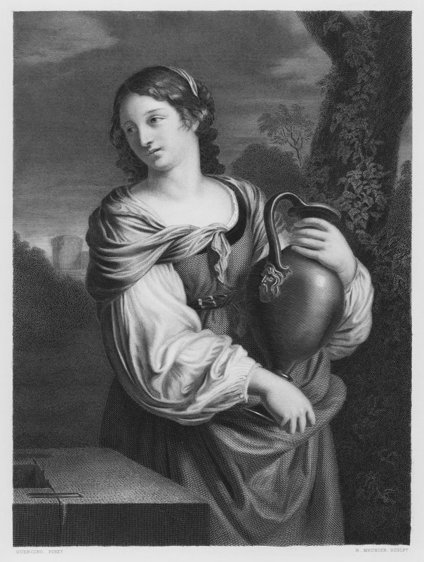 A Mulher de Samaria, da foto da Coleção Real (gravura) de Guercino