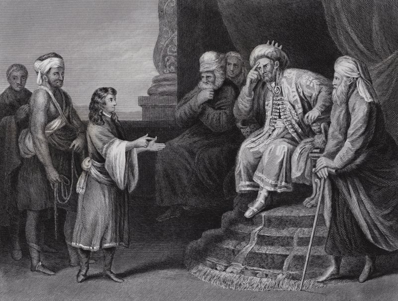 Joseph interpretando o sonho do Faraó de Guercino
