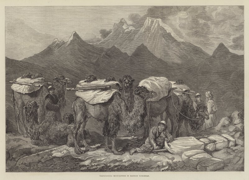 Transporte de mercadorias no Turquestão Oriental de Guillaume Regamey