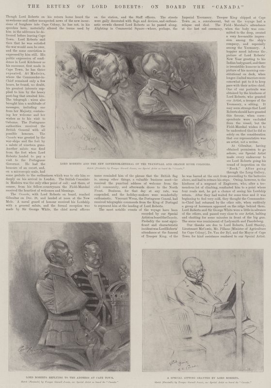 O retorno de Lord Roberts, a bordo do Canadá de Gurnell Charles Jennis