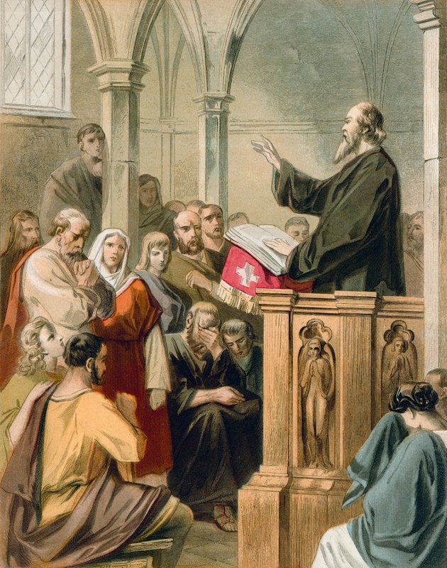 Consciência pregando em Mansoul de Gustav Bartsch