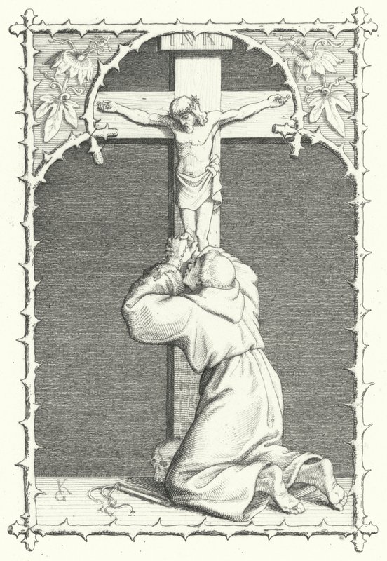 Martinho Lutero em tormento espiritual (gravura) de Gustav Ferdinand Leopold Konig
