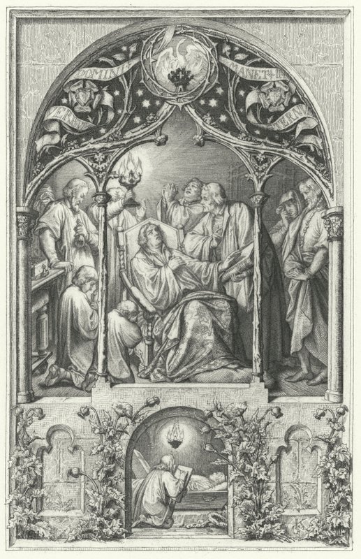 A morte de Martinho Lutero (gravura) de Gustav Ferdinand Leopold Konig