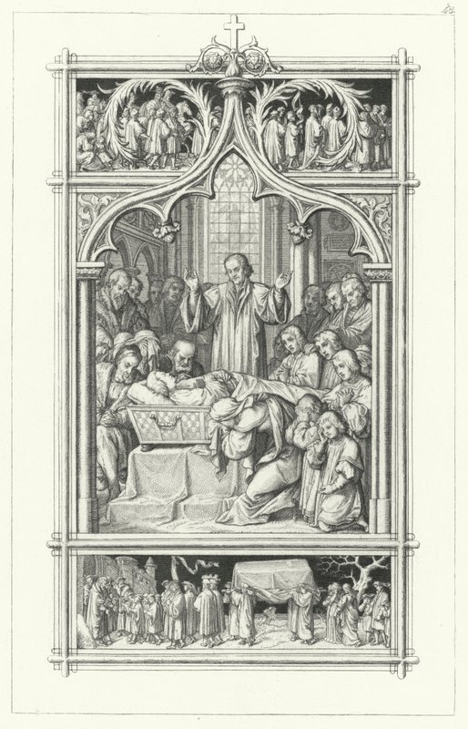 O funeral de Martinho Lutero (gravura) de Gustav Ferdinand Leopold Konig