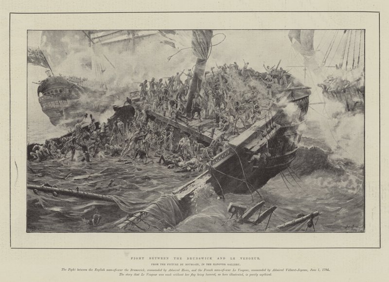 Luta entre o Brunswick e o Le Vengeur de Gustave Bourgain