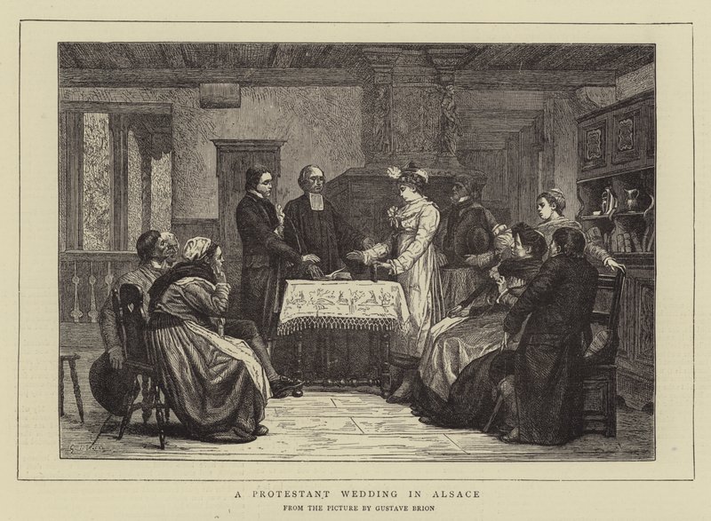 Um casamento protestante na Alsácia de Gustave Brion