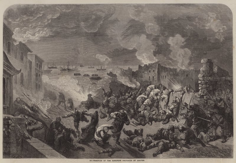 Destruição das fábricas européias no cantão de Gustave Dore