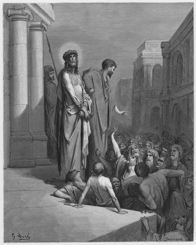 Gustave Dore Bible: Cristo apresentado ao povo de Gustave Dore