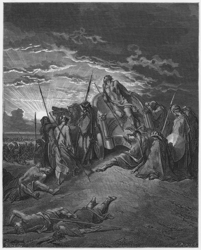 Gustave Dore Bible: Morte de Acabe de Gustave Dore