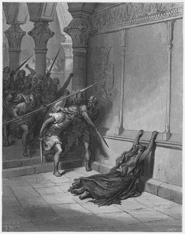 Gustave Dore Bíblia: Morte de Atalia de Gustave Dore