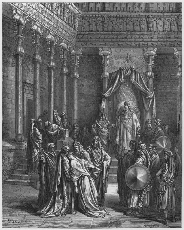 Gustave Dore Bíblia: Ester antes do rei de Gustave Dore