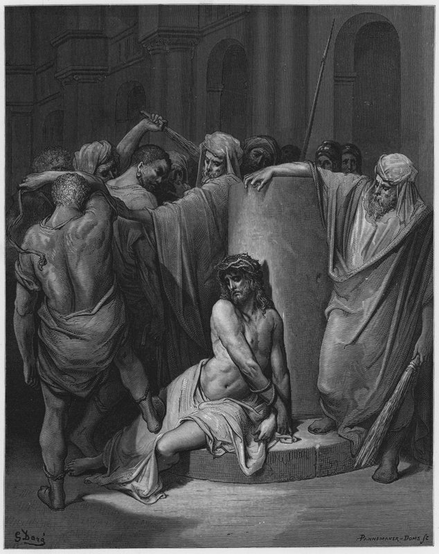 Gustave Dore Bíblia: Jesus flagelado de Gustave Dore