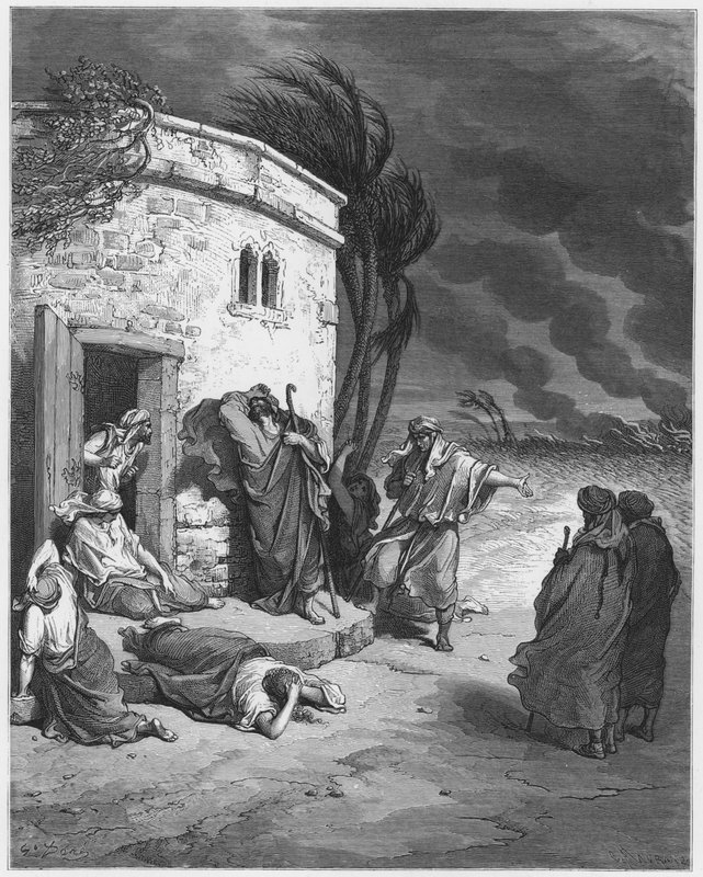 Gustave Dore Bible: Job audiência de sua ruína de Gustave Dore
