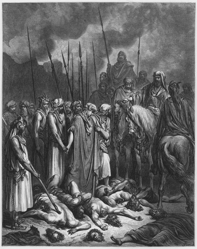 Gustave Dore Bíblia: Josué poupa Rahab de Gustave Dore