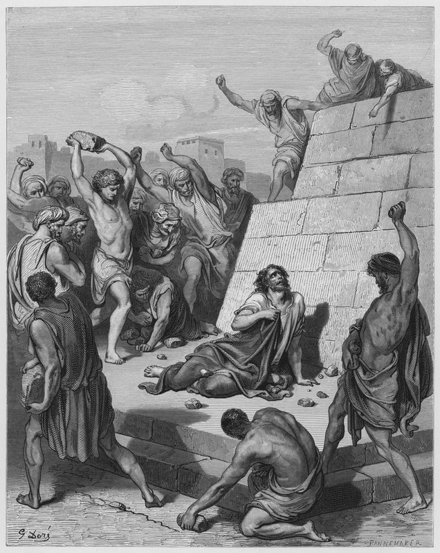 Gustave Dore Bible: Martírio de S. Estêvão de Gustave Dore