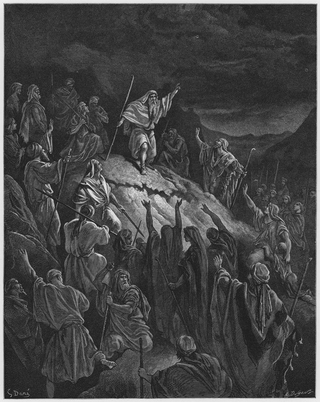 Gustave Dore Bible: Mattathias apelando aos refugiados judeus de Gustave Dore