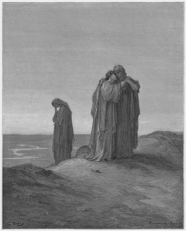 Gustave Dore Bible: Naomi e sua nora de Gustave Dore