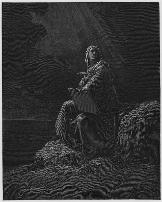 Gustave Dore Bíblia: S John em Patmos de Gustave Dore