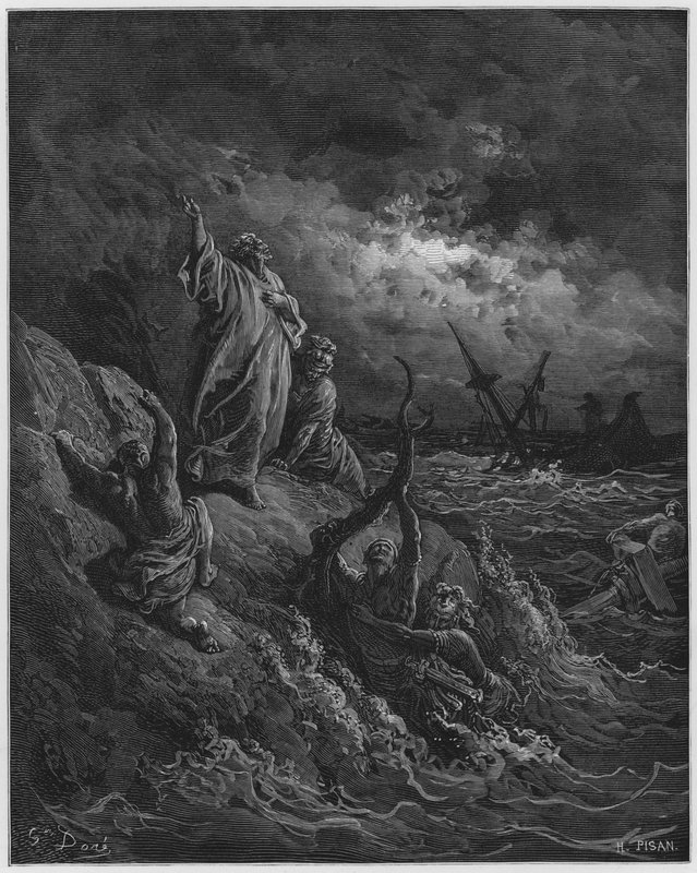 Gustave Dore Bible: S Paul naufragou de Gustave Dore