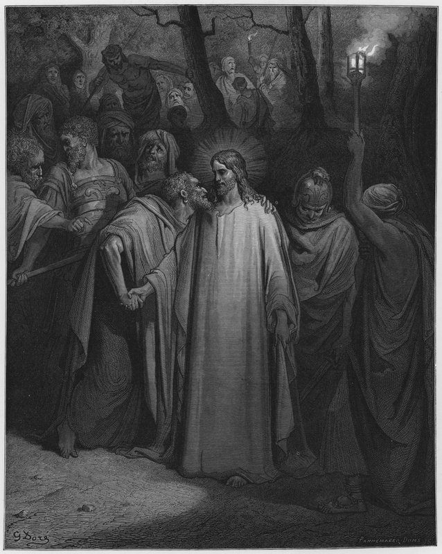 Gustave Dore Bible: O beijo de Judas de Gustave Dore