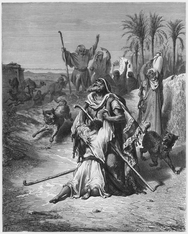 Gustave Dore Bible: O filho pródigo nos braços de seu pai de Gustave Dore