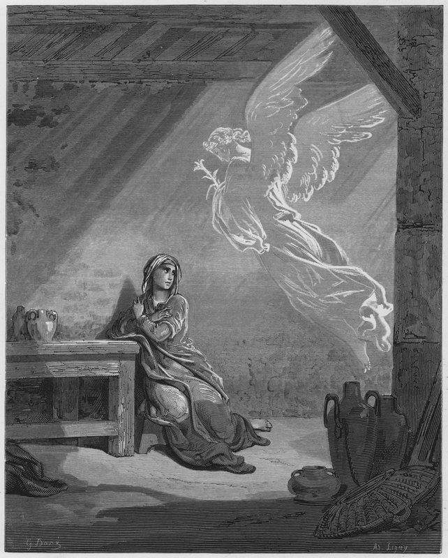 Gustave Dore Bible: A anunciação de Gustave Dore