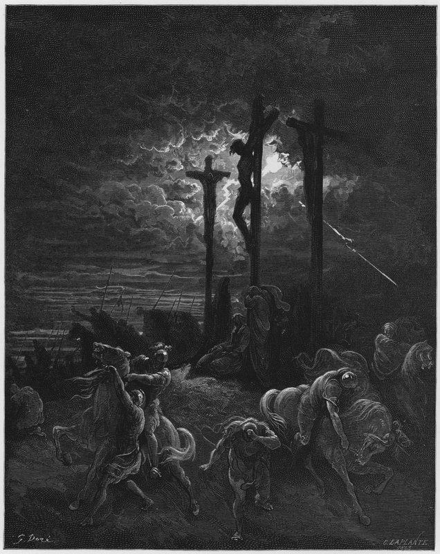 Gustave Dore Bible: A escuridão na crucificação de Gustave Dore