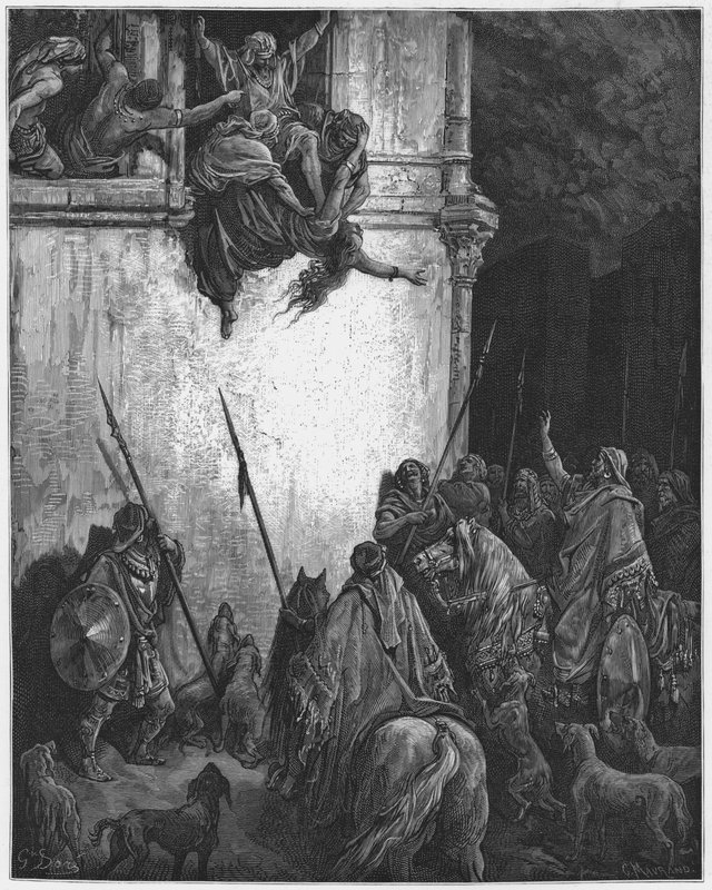 Gustave Dore Bible: A morte de Jezabel de Gustave Dore