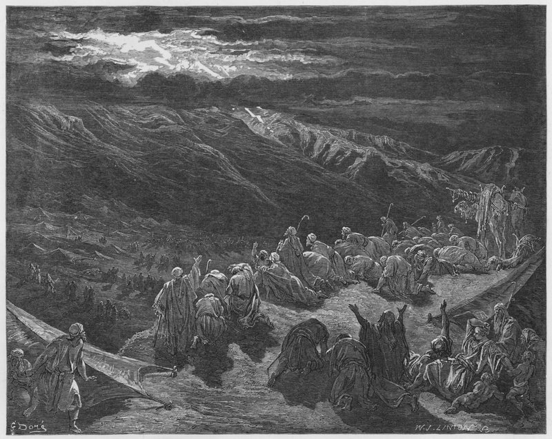 Gustave Dore Bible: A lei sobre o Monte Sinai de Gustave Dore