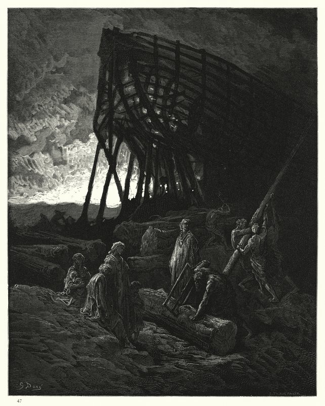 Ilustração de Gustave Dore para Miltons Paradise Lost, Livro XI, linha 729 de Gustave Dore
