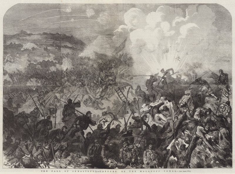 A queda de Sebastopol, captura da torre Malakoff de Gustave Dore