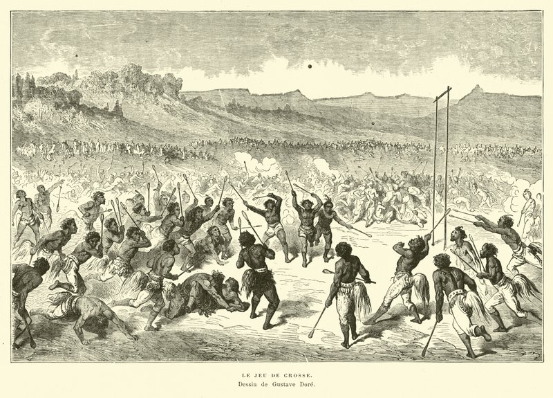 O jogo de lacrosse de Gustave Dore