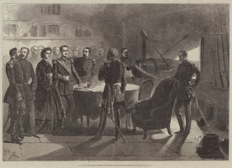 Conselho de Guerra em Gaeta em que a capitulação foi determinada de Gustave Janet