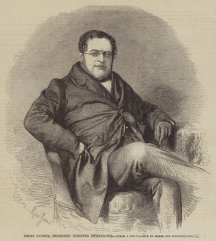 Conde Cavour, Presidente Ministro da Sardenha de Gustave Janet