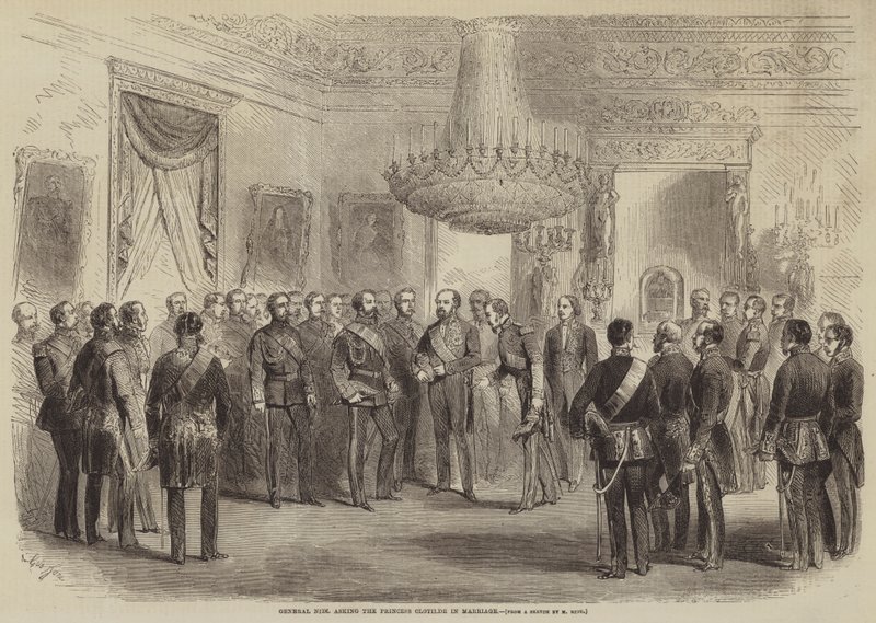 General Niel pedindo a Princesa Clotilde no casamento de Gustave Janet