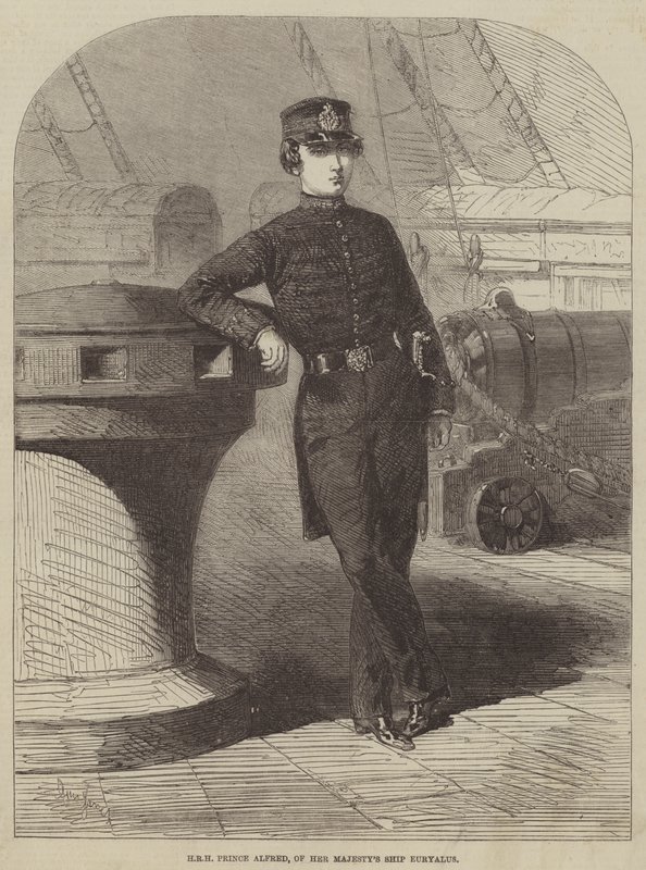 SAR o Príncipe Alfred, de Sua Majestade Navio Euryalus de Gustave Janet