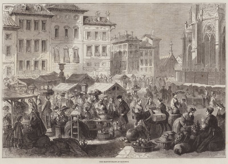 O Market Place de Bayonne de Gustave Janet