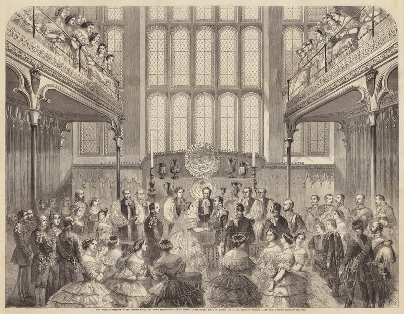 A Cerimônia de Casamento da Princesa Real e do Príncipe Frederico Guilherme da Prússia, na Capela de Gustave Janet